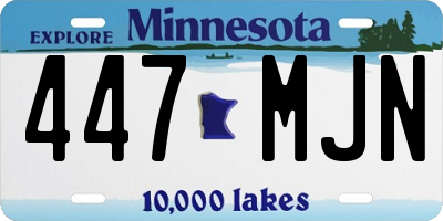 MN license plate 447MJN