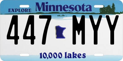 MN license plate 447MYY