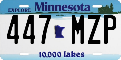 MN license plate 447MZP