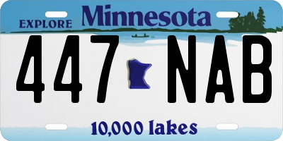 MN license plate 447NAB