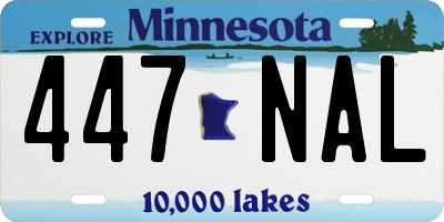 MN license plate 447NAL