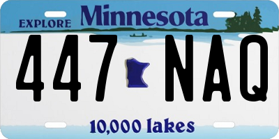 MN license plate 447NAQ