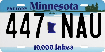 MN license plate 447NAU