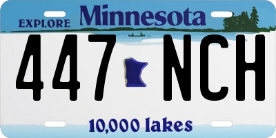 MN license plate 447NCH