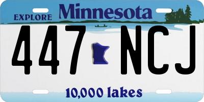 MN license plate 447NCJ