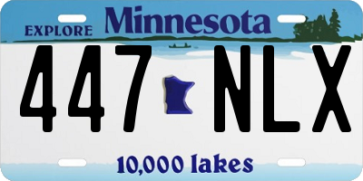 MN license plate 447NLX