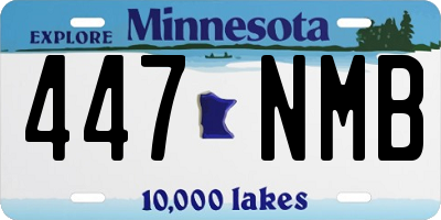 MN license plate 447NMB