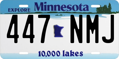 MN license plate 447NMJ