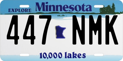 MN license plate 447NMK