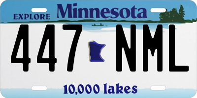 MN license plate 447NML