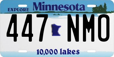 MN license plate 447NMO
