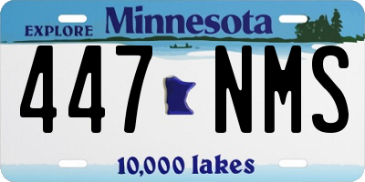 MN license plate 447NMS