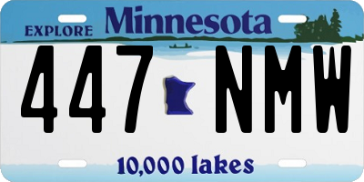 MN license plate 447NMW