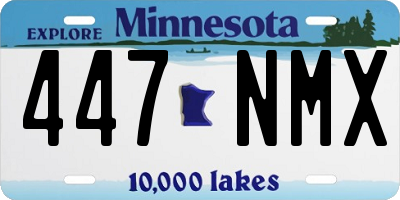 MN license plate 447NMX