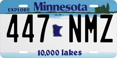 MN license plate 447NMZ