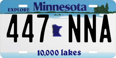 MN license plate 447NNA