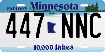 MN license plate 447NNC