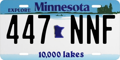 MN license plate 447NNF