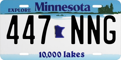 MN license plate 447NNG