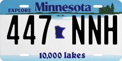 MN license plate 447NNH