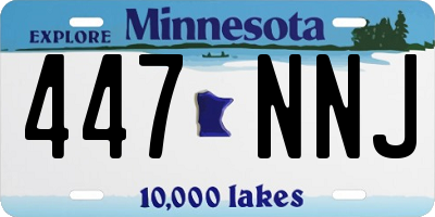 MN license plate 447NNJ