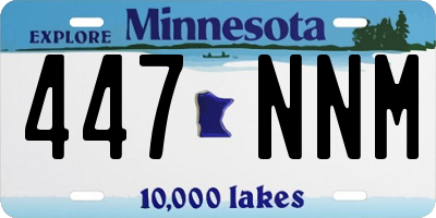 MN license plate 447NNM