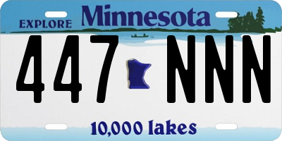MN license plate 447NNN