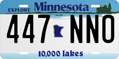 MN license plate 447NNO
