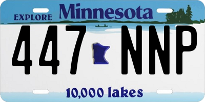 MN license plate 447NNP