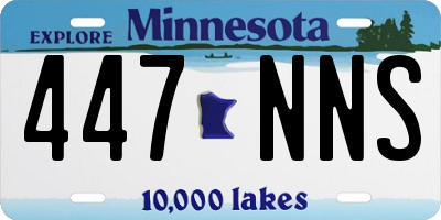 MN license plate 447NNS