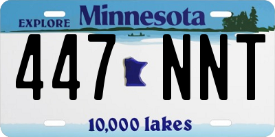 MN license plate 447NNT