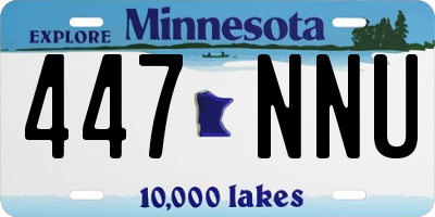 MN license plate 447NNU