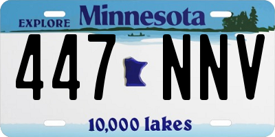 MN license plate 447NNV