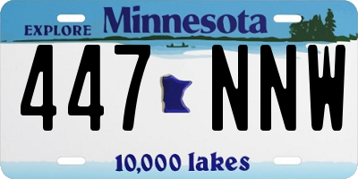 MN license plate 447NNW