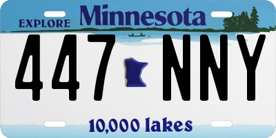 MN license plate 447NNY