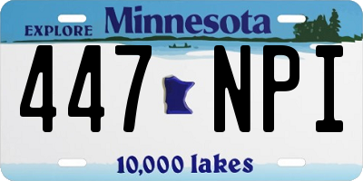 MN license plate 447NPI