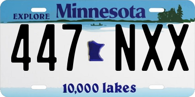 MN license plate 447NXX