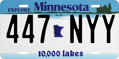 MN license plate 447NYY