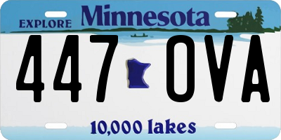 MN license plate 447OVA