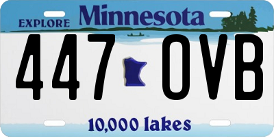 MN license plate 447OVB