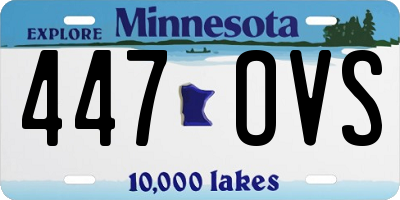 MN license plate 447OVS