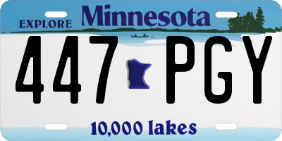 MN license plate 447PGY