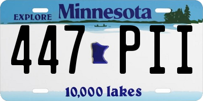 MN license plate 447PII
