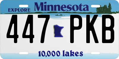 MN license plate 447PKB