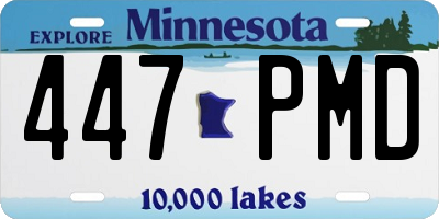 MN license plate 447PMD