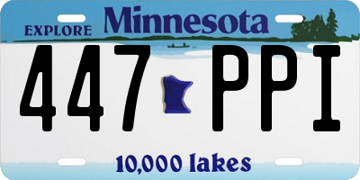 MN license plate 447PPI