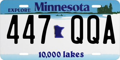 MN license plate 447QQA