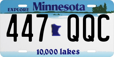 MN license plate 447QQC