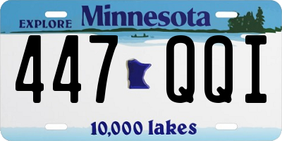 MN license plate 447QQI