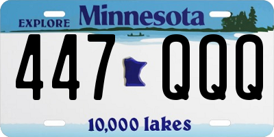 MN license plate 447QQQ